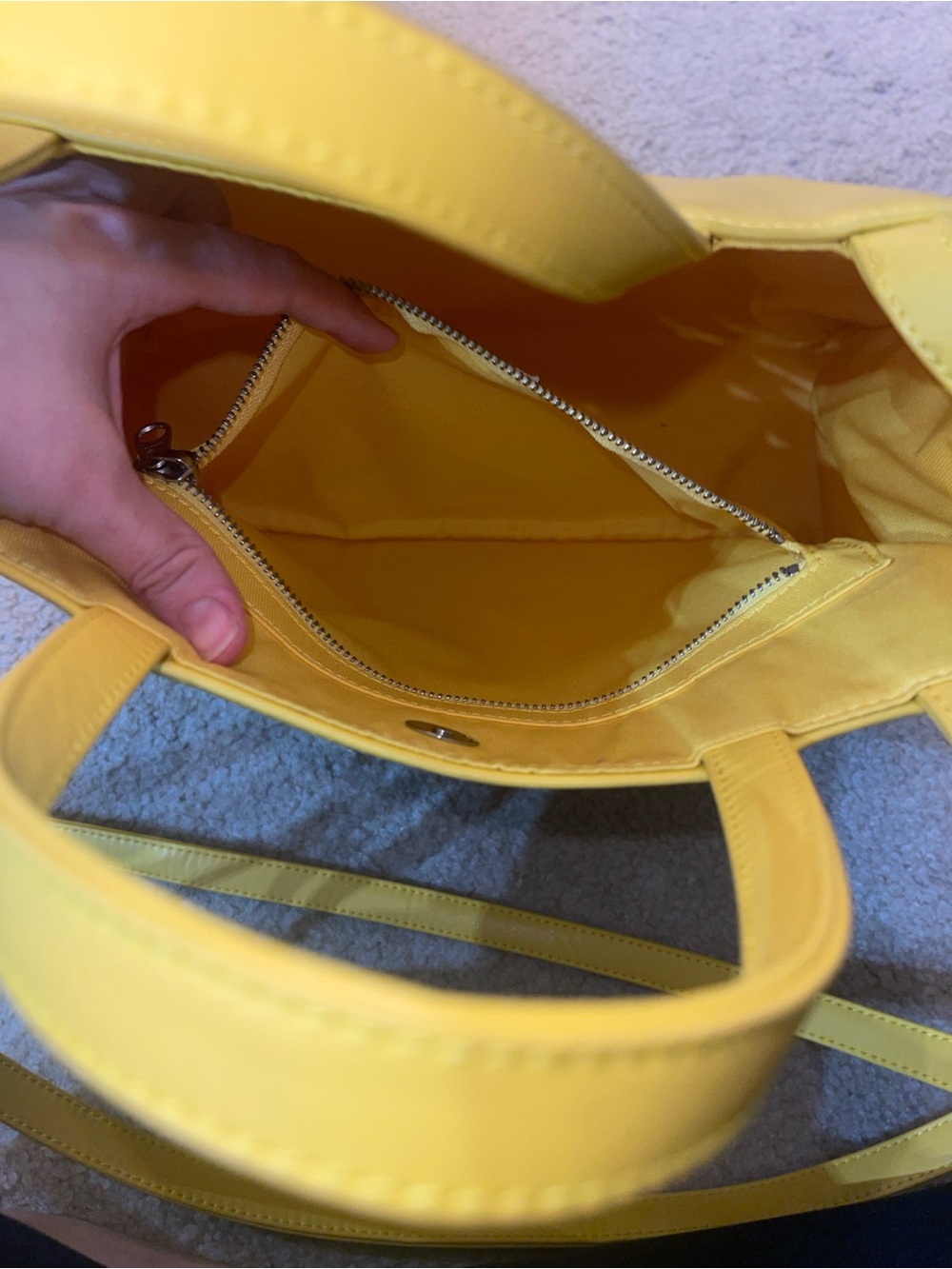 Telfar Bright Yellow Tote with Embossed Logo - Picture 6 of 8